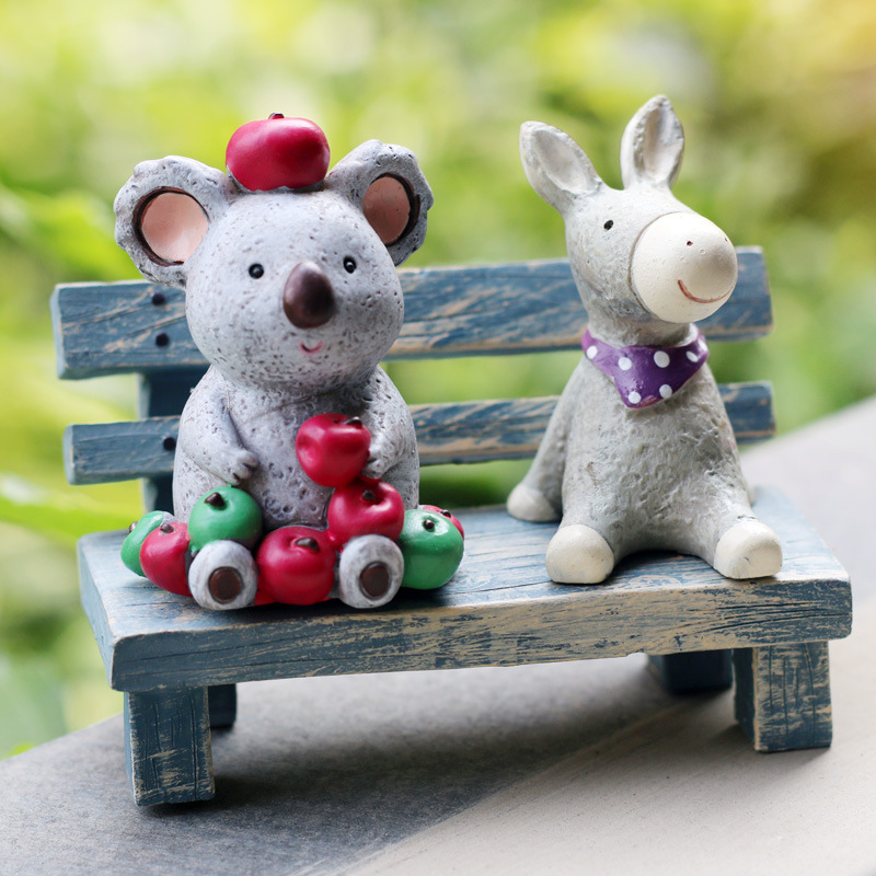 Nanyuan Chuanfang Creative Zakka Stool Resin Small Ornaments Micro Landscape Succulent Flowerpot Scene With Decorations