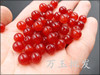 Red accessory, round beads, wholesale