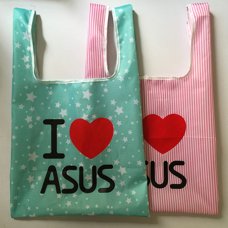 厂家批发 超市背心袋 涤纶时尚购物袋 手提袋 可加印LOGO