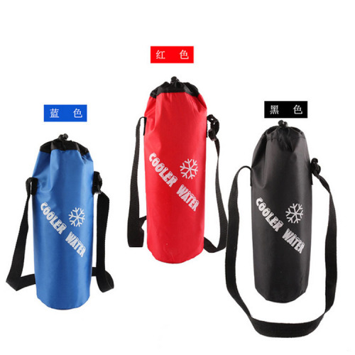 Cross-border European and American fashion and personality Oxford cloth round ice bag for home portable folding 1.5L thermos cup sleeve cylindrical type