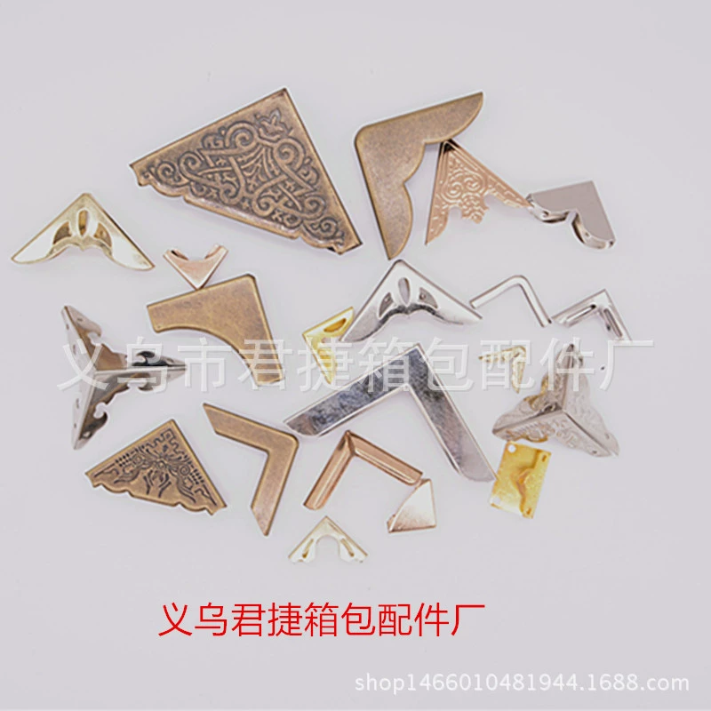 Угловой металлический защитный угол фоторамки Угловой защитный угол для ноутбука Угловой фотоальбом металлический защитный угол ретро деревянный ящик Угловой угол