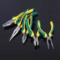 Factory wholesale Jiutong toad handle wire pliers, slanted mouth, pointed nose pliers, 6-inch, 8-inch Linyi hardware tools