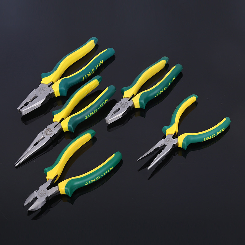 Fábrica al por mayor jiutong sapo mango alicates de alambre oblicuo boca puntiaguda alicates 6-pulgadas 8 pulgadas Linyi herramientas de hardware