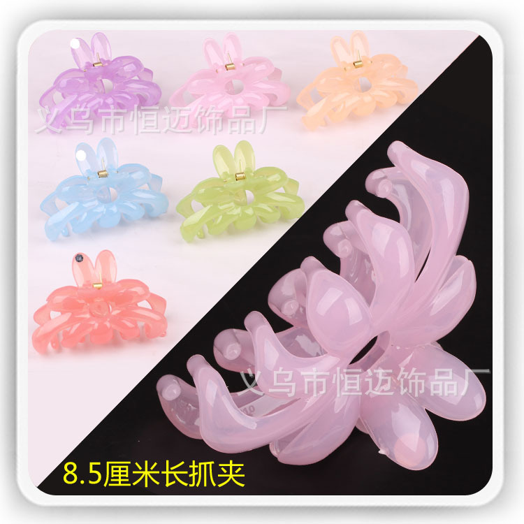 Color large bath clip women's large hair clip Korean style hairpin hair accessories 2 yuan shop headdress large hair clip 519-ZJ