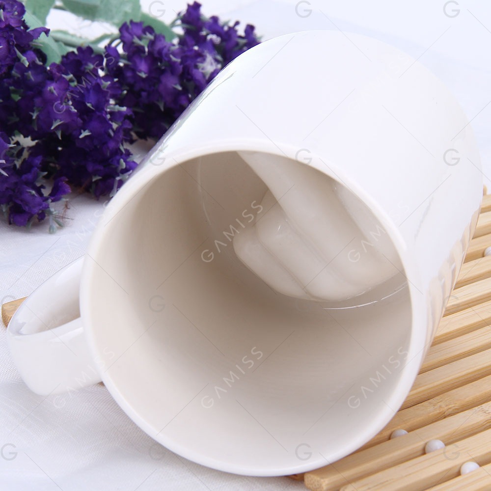 Blanco de Comercio Exterior Interior dedo medio taza de té taza creativa incivilizado dedo medio taza parodia dedo medio taza de café de cerámica