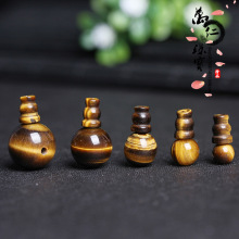 6-8-10-12天然黄虎眼石三通头塔108颗珠 虎眼圆珠款多圈手链配件