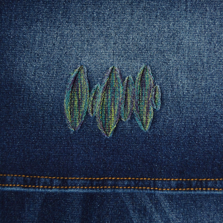 品牌童装推荐彩色底针织洗水牛仔面料舒适透气柔软四面弹针织裤料