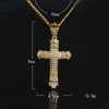 Retro metal fashionable pendant, necklace hip-hop style, accessory, European style, wholesale