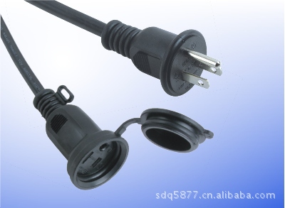 供应两极带软线连接器 二极插头电源插头工业插头批发