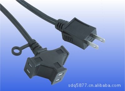 供应两极带软线连接器FLD-203A 电源线插头厂家批发