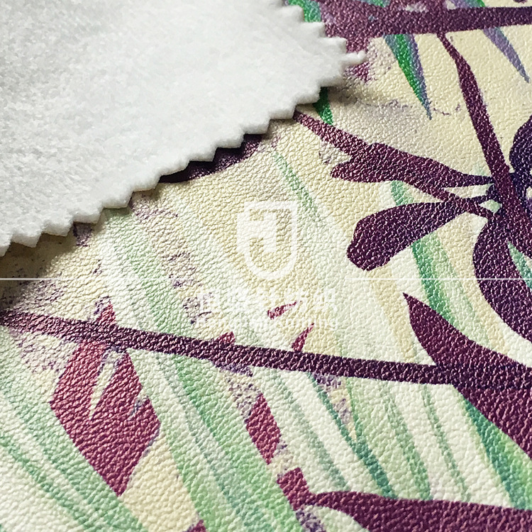 加绒超柔四面弹 印花PU人造革 环保 仿皮优惠皮裤面料