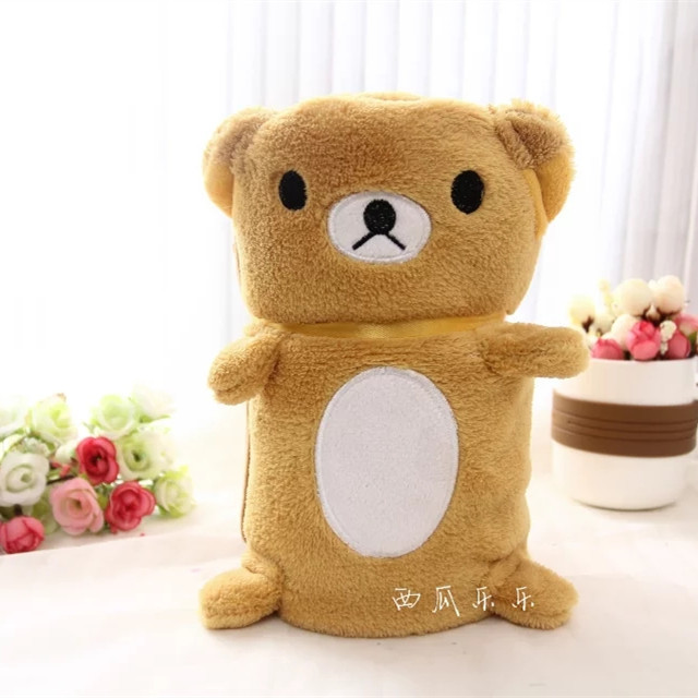 Venta al por mayor manta de rollo de niños lindo animal franela manta de niños portátil de dibujos animados creativos aire acondicionado almuerzo descanso manta de pollo