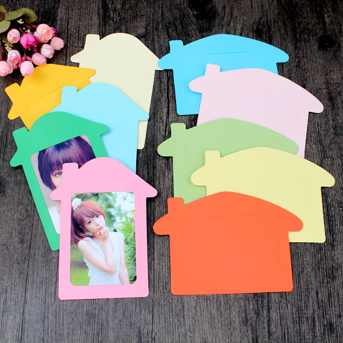 Hanging Paper Photo Frame 5 Inch 6inch 7inch Colorful String Cartoon Photo Frame Jute Rope Clip Photo Wall Wholesale Free Shipping Picture Frame