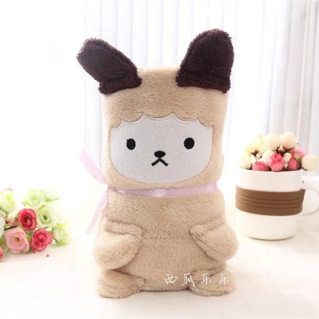 Venta al por mayor manta de rollo de niños lindo animal franela manta de niños portátil de dibujos animados creativos aire acondicionado almuerzo descanso manta de pollo