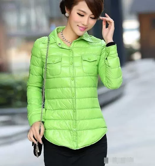 Light thin fitted down jacket, Korean style, white duck down, S–XXL, multiple colors