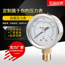 厂家直供压力表  耐震压力表YN50 抗震水压气压油压表