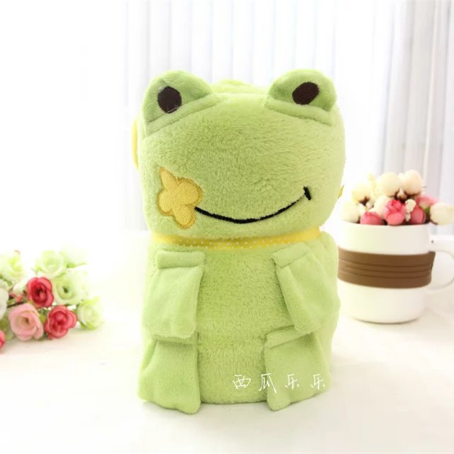 Venta al por mayor manta de rollo de niños lindo animal franela manta de niños portátil de dibujos animados creativos aire acondicionado almuerzo descanso manta de pollo