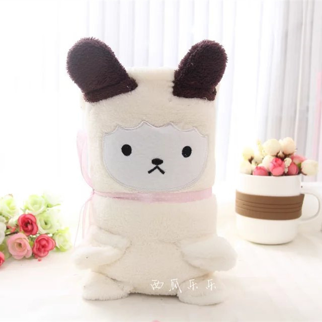 Venta al por mayor manta de rollo de niños lindo animal franela manta de niños portátil de dibujos animados creativos aire acondicionado almuerzo descanso manta de pollo