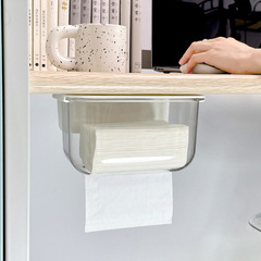 Bathroom Toilet Transparent Tissue Box Wall-mounted Tissue Box Face Towel Storage Hook Paper Box Wholesale