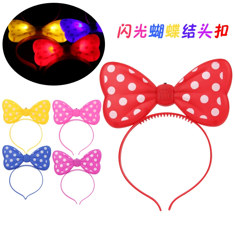 Стол Игрушка Хэллоуин Рождество Горячий Светящийся Бант Шпилька Голова Пряжка Повязка На Голову Концертный Реквизит Оптовая