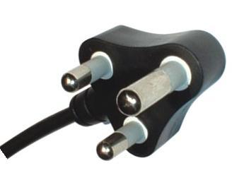 供应电源插头,南非电源线插头,小南非三极接地电源线插头,插头