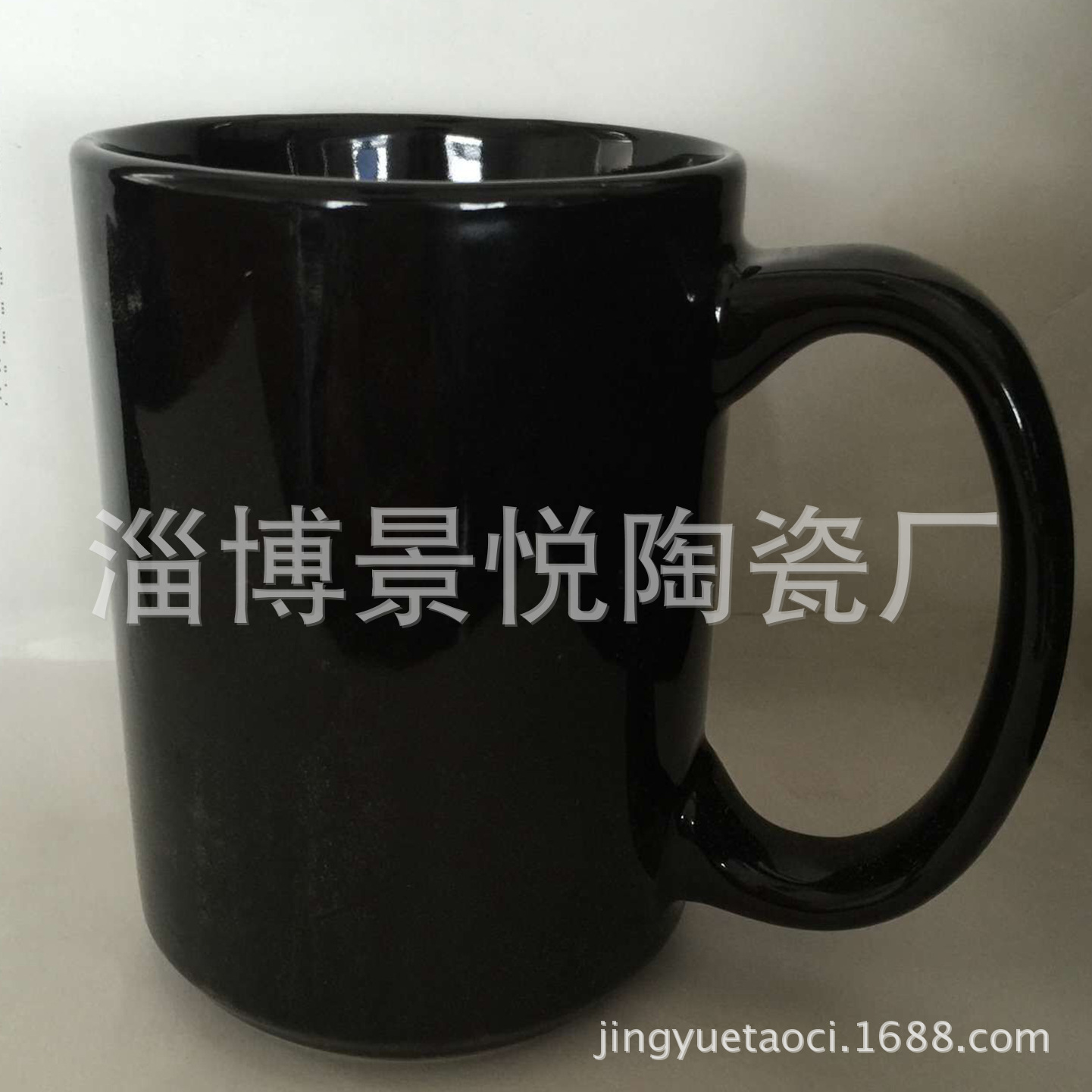 大容量陶瓷杯 1012马克杯 大号陶瓷杯 黑色釉咖啡杯 高温色釉杯