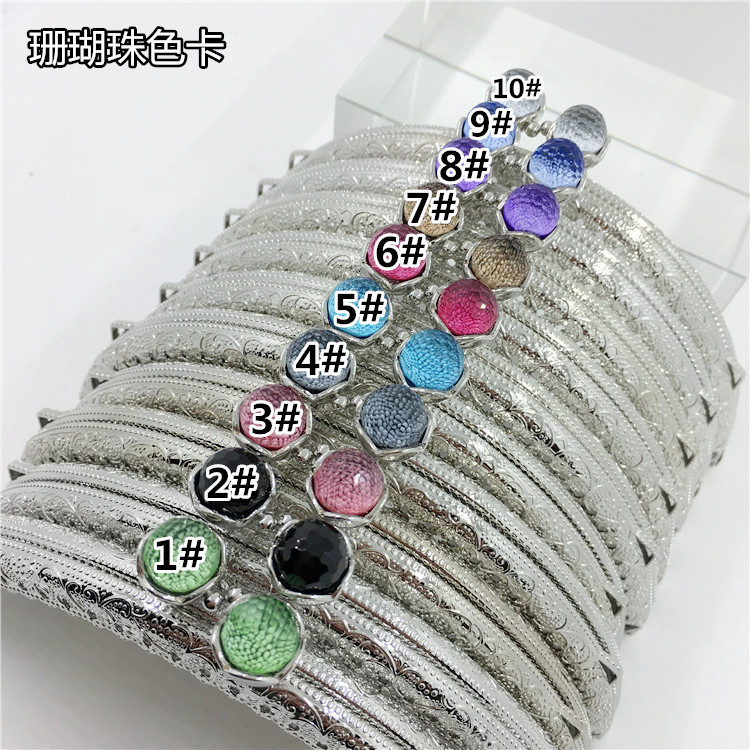 10,5 cm semicircular encaje en relieve cabeza de loto coral oro bronce 10 colores opcionales 0167 - GT