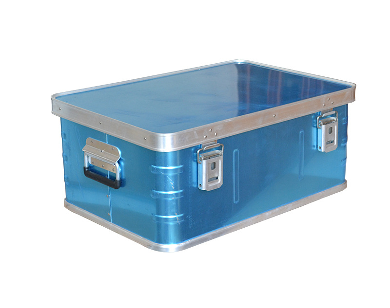 覆膜 蓝色 铝箱 工具箱 手提箱 铝合金箱