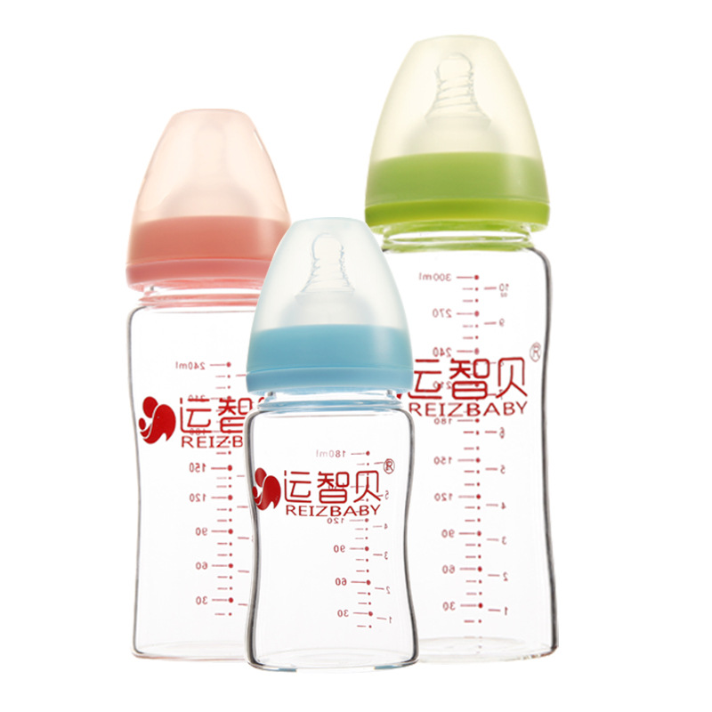 运智贝婴儿奶瓶婴儿童宽口径玻璃奶瓶奶瓶批发180ml/240ml/300ml