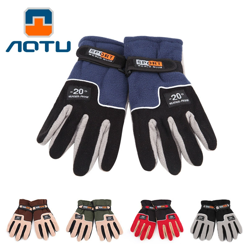 Уличные перчатки Зимние мужские и женские ветрозащитные теплые перчатки для верховой езды со всеми пальцами Спортивные флисовые лыжные перчатки-качалки Перчатки для верховой езды