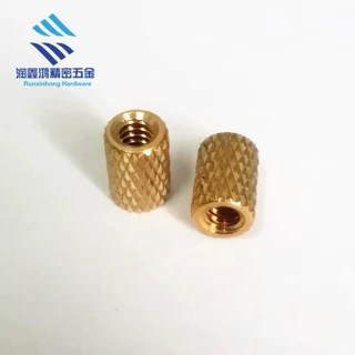 网纹花铜螺母STKB-0616-24镶嵌埋置注塑热熔热压压花螺母