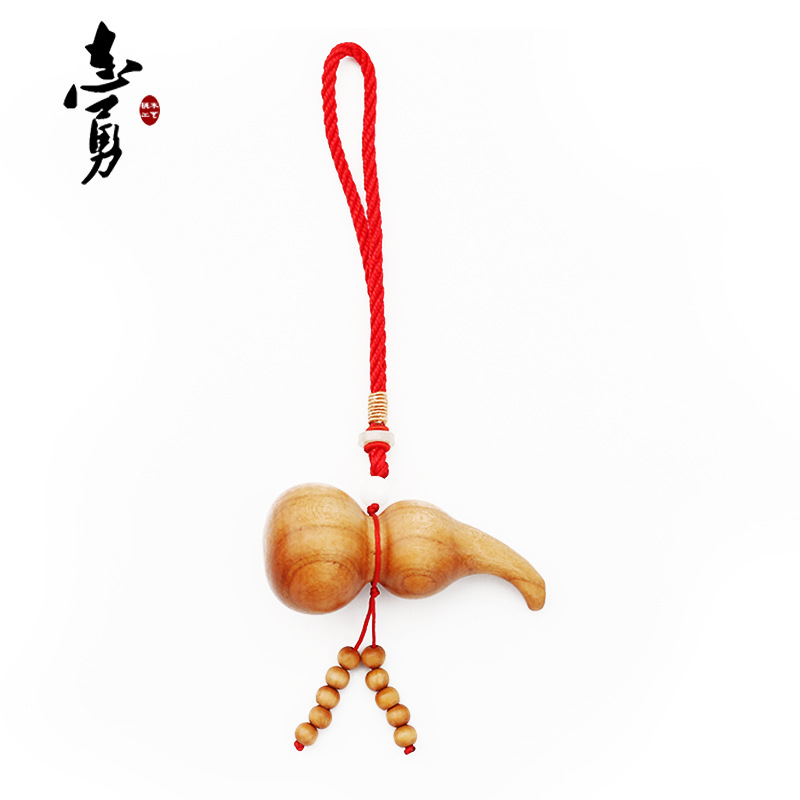 葫芦挂件文玩歪把葫芦汽车挂饰厂家直供桃木葫芦工艺品精雕雕刻