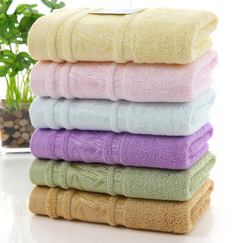 Strict selection of bamboo fiber towel letters bamboo jacquard broken face towel wholesale soft absorbent jacquard towel generation