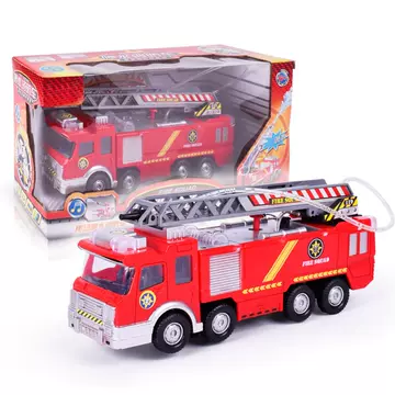 Cross-border children's toy electric fire truck can spray water Electric Universal simulation sound light fire fighting sprinkler - ShopShipShake