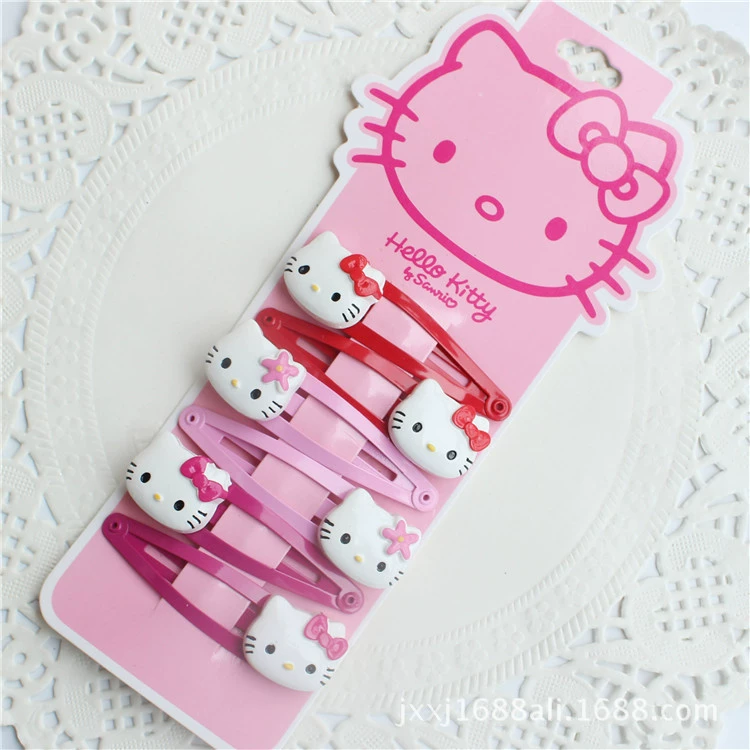 Набор заколок для волос (Hello Kitty) из смолы с бантами, разные размеры, возраст 3–8 лет