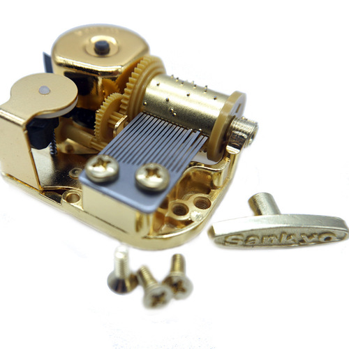 Japanese sankyo 18-tone gold-plated music box music box wind-up movement multi-song development and arrangement DIY