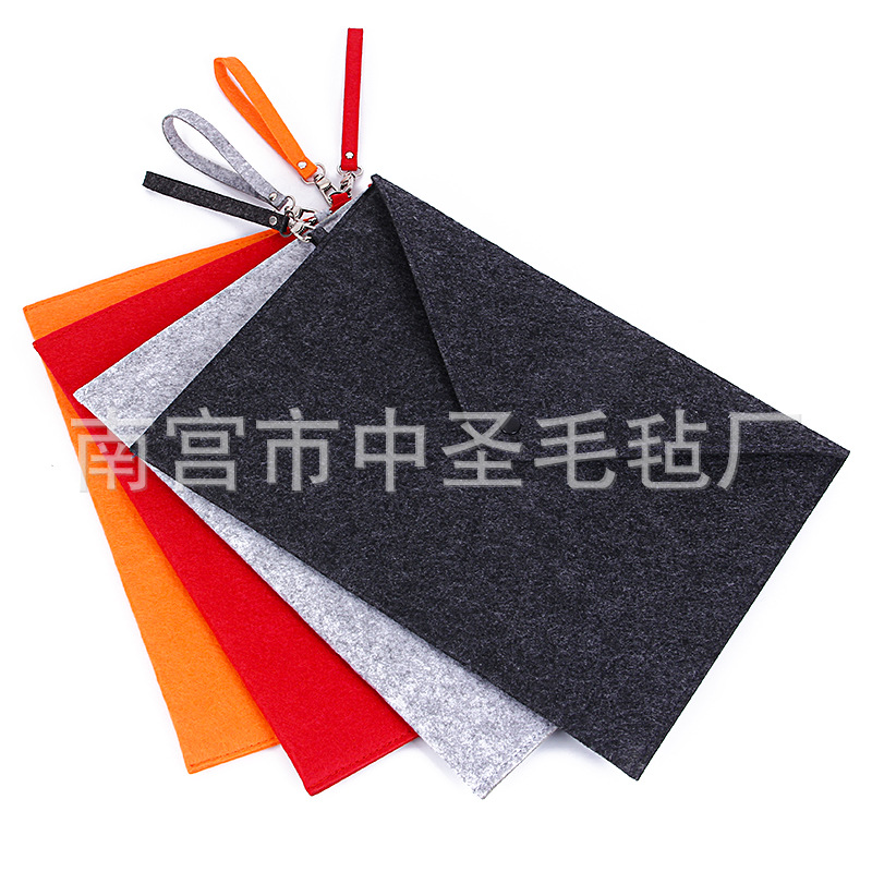 厂家供应毛毡文件袋 办公毛毡收纳袋  毛毡档案袋 可加印logo