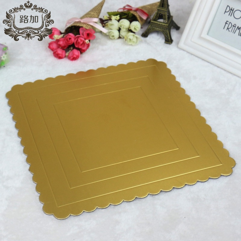 金色加厚蛋糕硬纸板垫方形生日蛋糕盒底托烘焙包装盒垫厂家直供