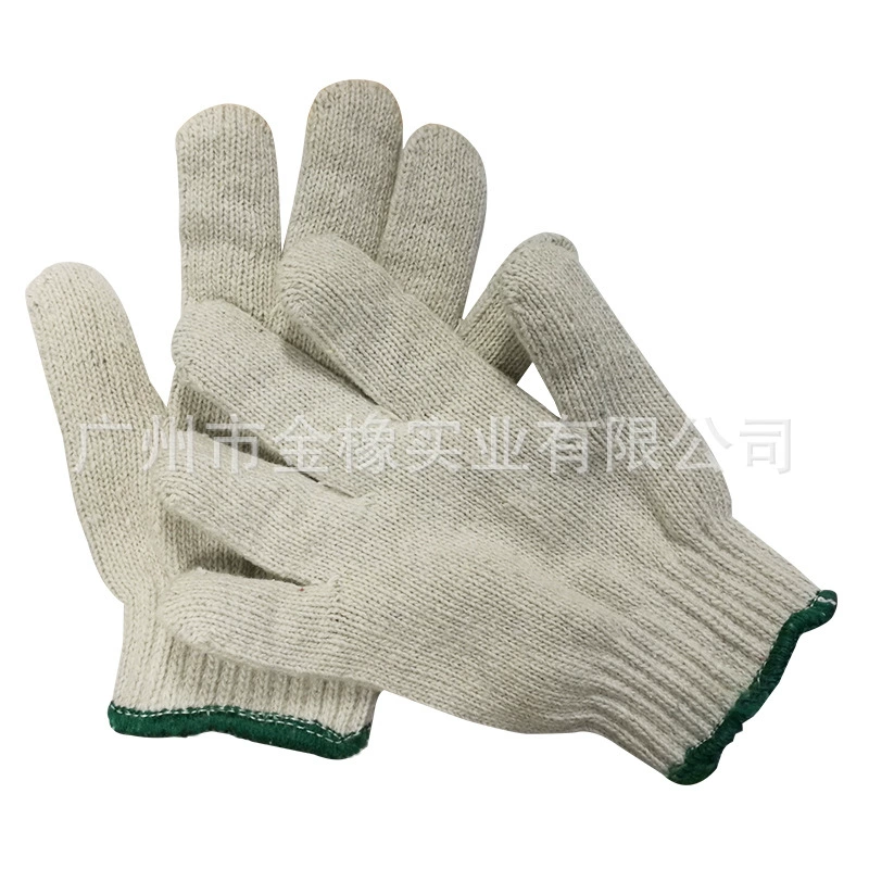 Гуанчжоу Golden Oak фабрика прямого зашифрованного хлопка Нескользящие защитные хлопчатобумажные перчатки 12 пар охраны труда перчатки 600 г