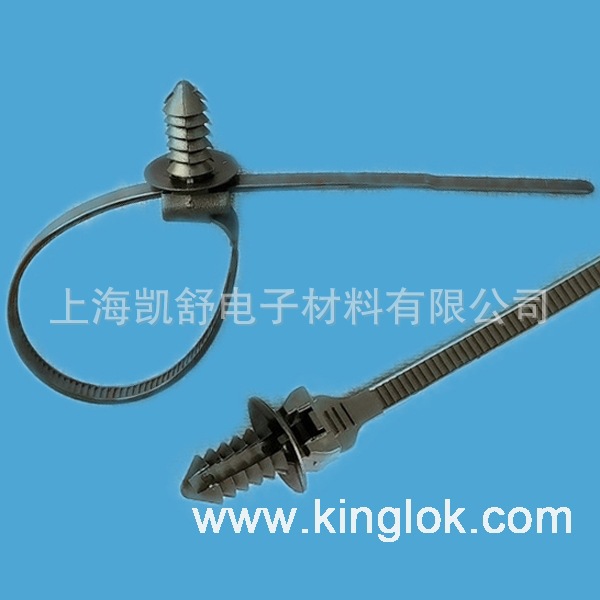 杉树头扎带 圆盘飞机头扎带 汽车线束专用尼龙扎带 螺旋头扎带