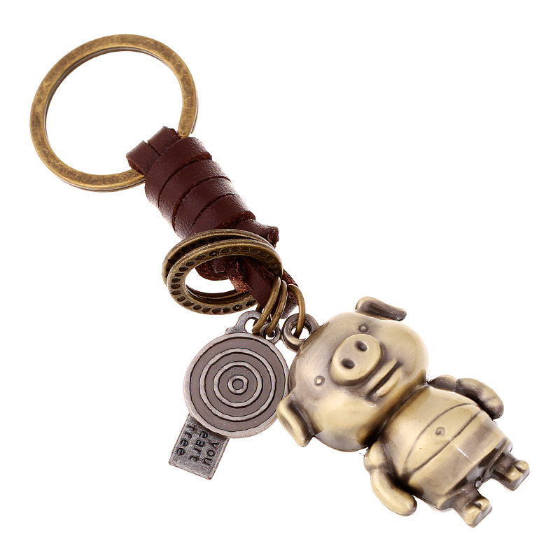 Woven cartoon keychain for men and women