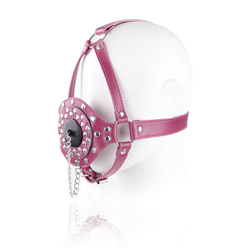 SM hot selling adult sex products leather straps harness type mouth plugs female products oral sex torture tools wholesale