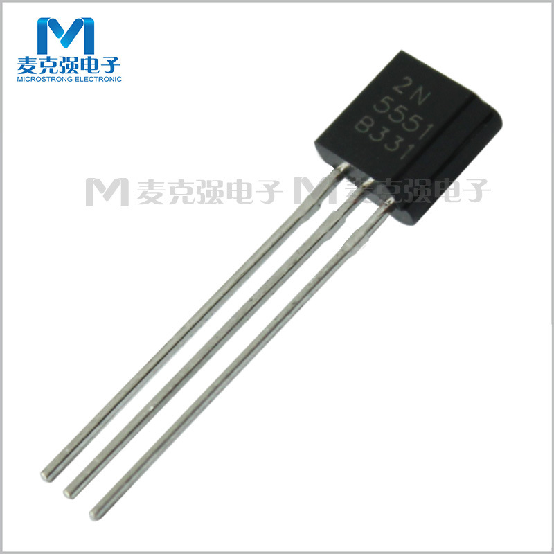 直插三极管2N5551 TO-92 极性NPN 插件式小功率晶体管