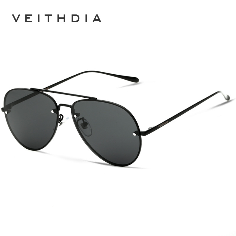 Gafas de sol polarizadas de colores para hombres Gafas de sapo de acero inoxidable sin montura Gafas de sol de conducción al por mayor 3811