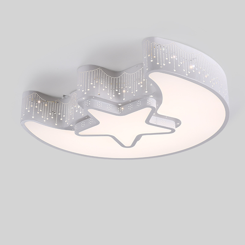 星星月亮灯现代简约灯艺LED无极遥控灯星月吸顶灯卧室灯儿童灯