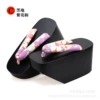 Black Ground-Purple Flower Stem
