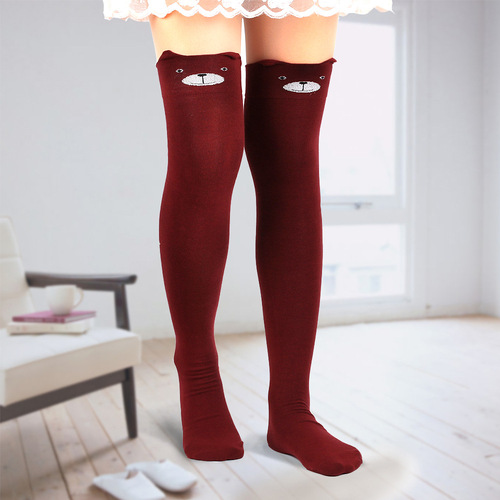 Cat cotton stockings cartoon socks base socks fashionable and cute over-the-knee high socks thigh-over-the-knee socks