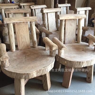 The original ecology solid wood furniture Xiang Zhangmu master Tea chair high-grade Single backrest Handrail Garden chair circular Chair