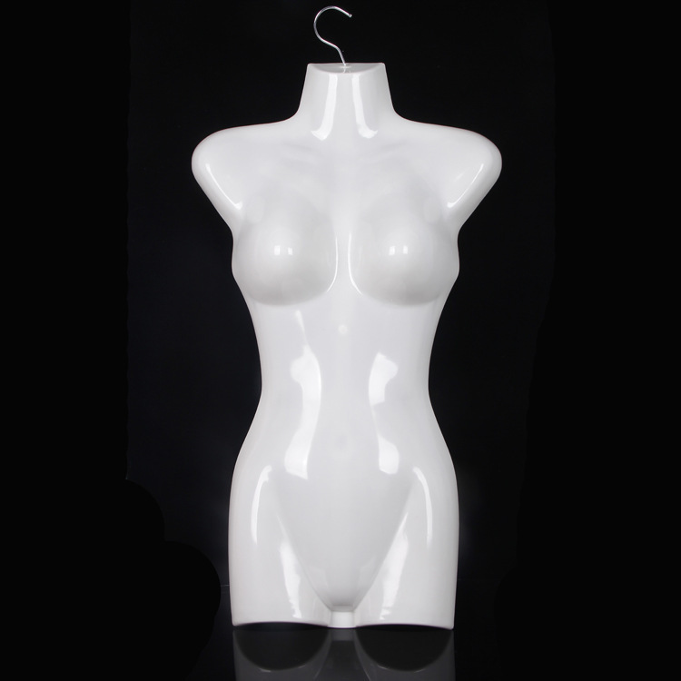 Women's Half-length Model Props Dress Chest Plastic White Black Pajamas Dress Down Jacket Hanger Model
