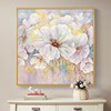 Hand drawn Oil Painting American style Gold foil peony flowers and plants Simplicity Restaurant a living room Decorative painting Northern Europe Corridor Background wall Hanging picture